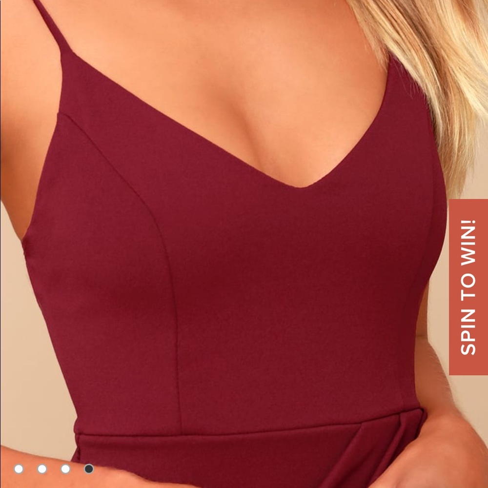 NWT Bodycon Dress - Wine Red - Picture 2 of 4